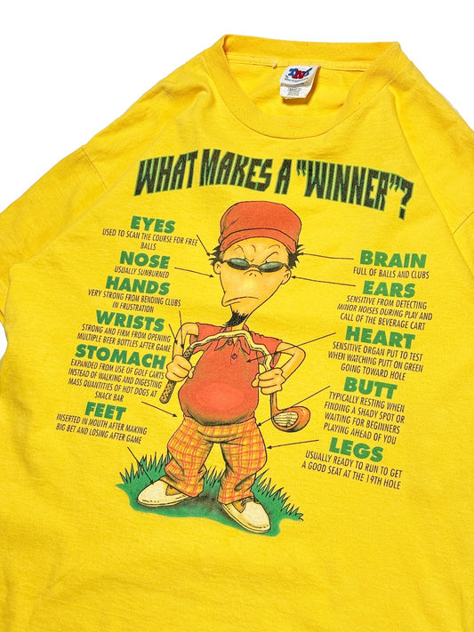 1990s WHAT MAKES A WINNER? GOLF S/S TEE