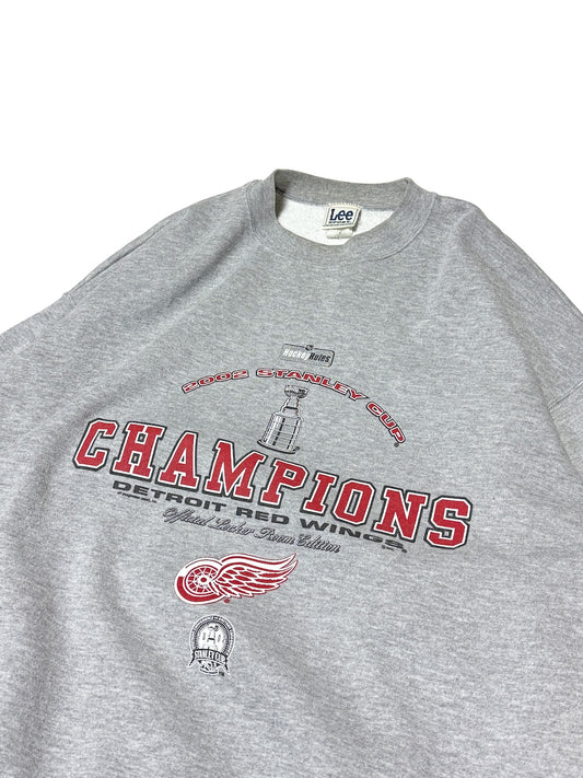 2002 Lee SPORTS DETROIT RED WINGS CHAMPION SWEAT