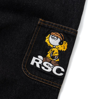 ROUGH VINYL DENIM PANTS