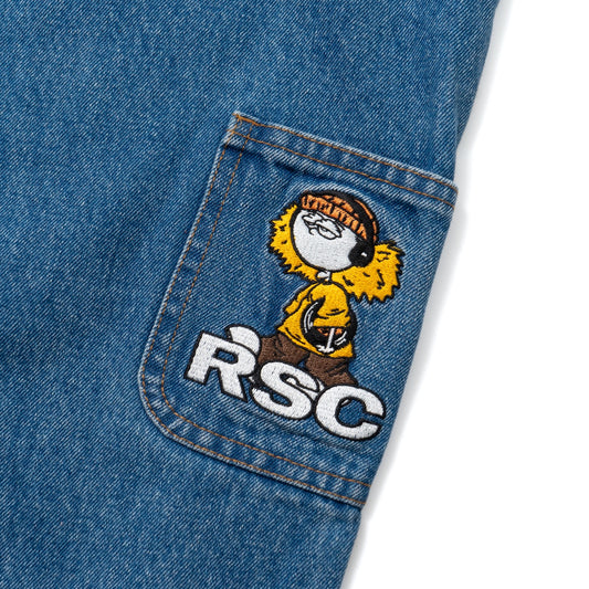ROUGH VINYL DENIM PANTS