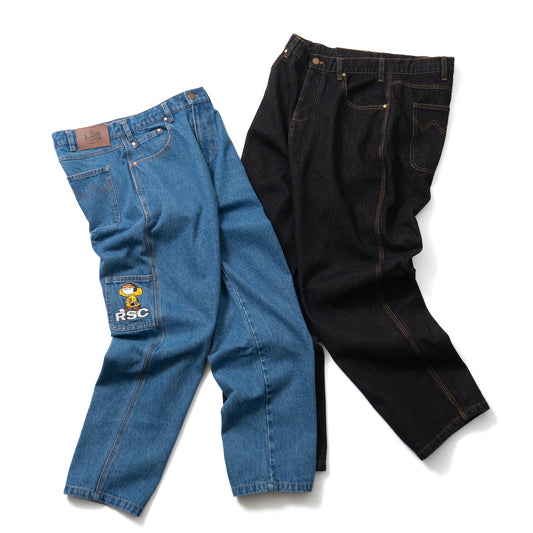 ROUGH VINYL DENIM PANTS