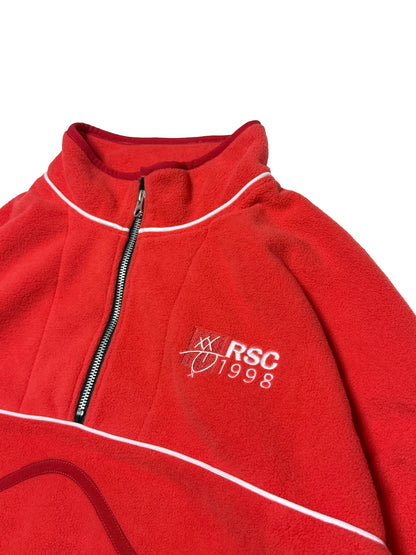 ROUGH FLEECE HALF ZIP JACKET RED (BACKYARD)