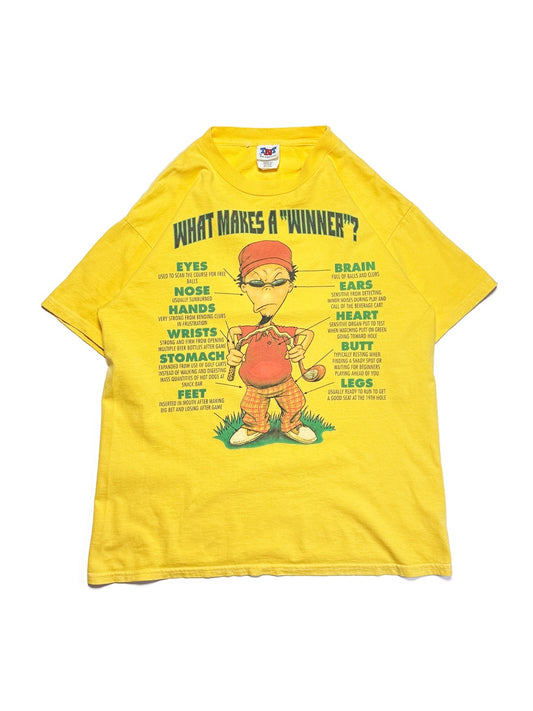 1990s WHAT MAKES A WINNER? GOLF S/S TEE