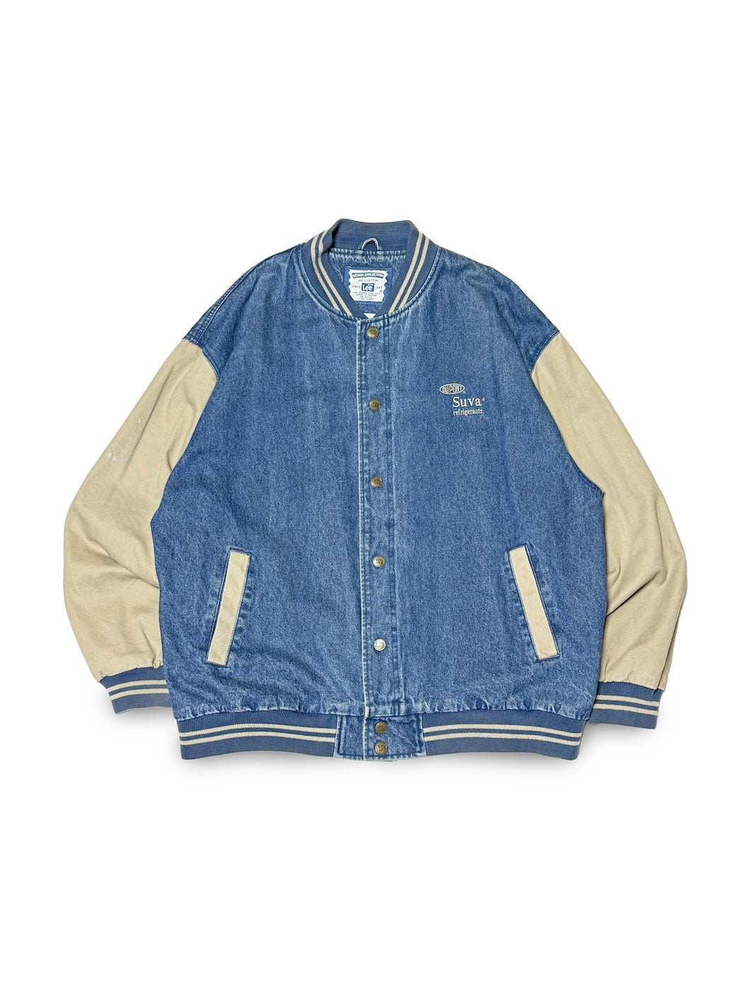 1990s Lee DENIM VARSITY JACKET