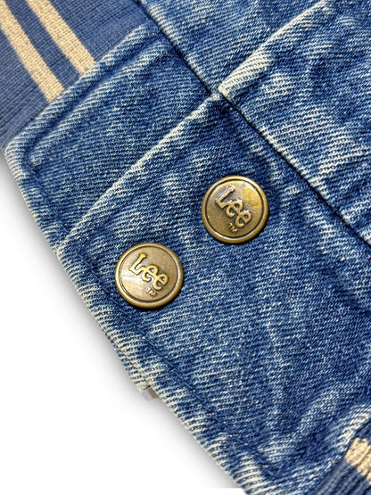 1990s Lee DENIM VARSITY JACKET