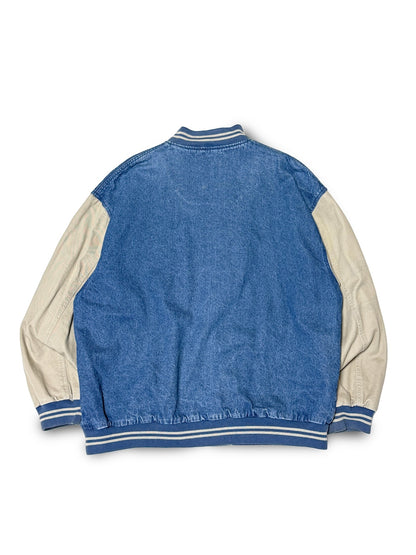 1990s Lee DENIM VARSITY JACKET