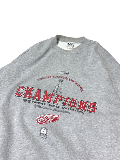 2002 Lee SPORTS DETROIT RED WINGS CHAMPION SWEAT